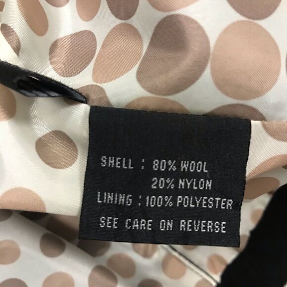 👠Black Rivet wool black pea  coat. Size 10 - Picture 8 of 8